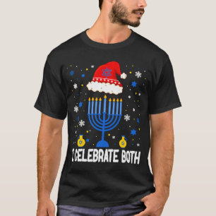 T-shirt Je Célèbre À La Fois Noël Et Hanoukka Père Noël Me