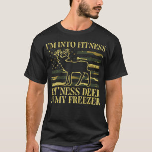 T-shirt Je Chasse Dans Fitness Fit Ness Deer Freezer Homme