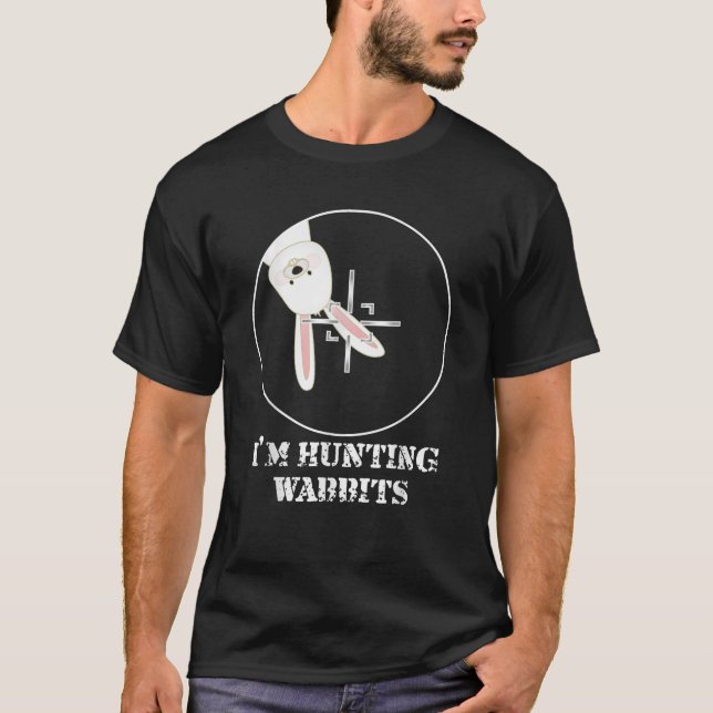 T-SHIRT JE CHASSE DES WABBITS CUTE FUNNY RABBIT (Devant)