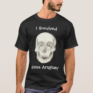 T-shirt "Je chemise foncée ai survécu à anatomie brute"