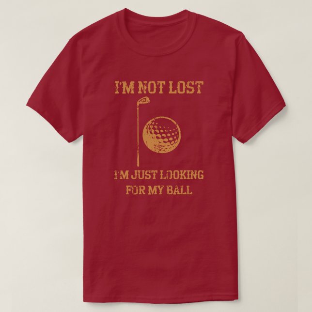 T-shirt Je cherche juste mon Ball Funny Golf (Design devant)