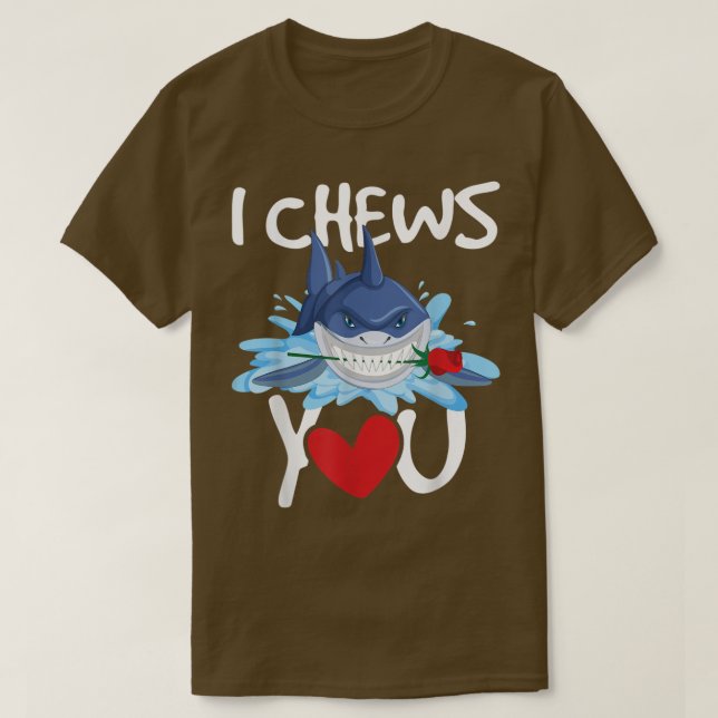 T-shirt Je Chews YouShark Lovers Wildlife Marine Biologist (Design devant)