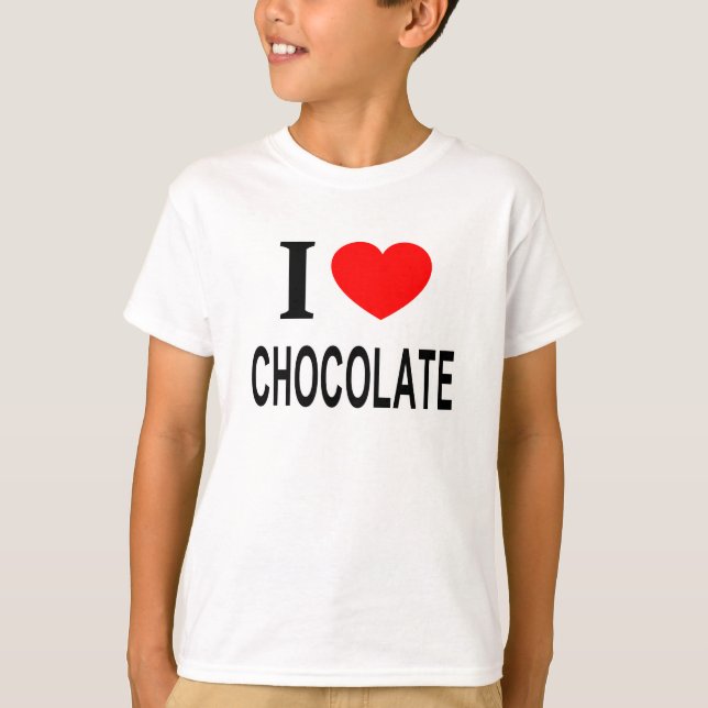 T-shirt Je ❤️ CHOCOLAT J'AIME CHOCOLAT J'AIME CHOCOLAT (Devant)