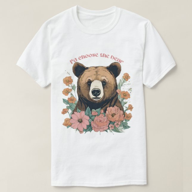 T-shirt Je choisirais L'Ours (Design devant)