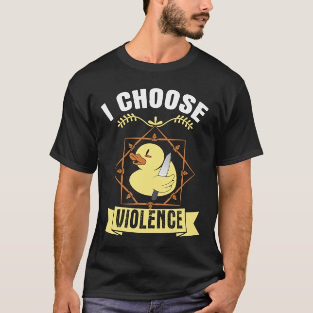 T-shirt je choisis la violence mignon poule en colère (Devant)