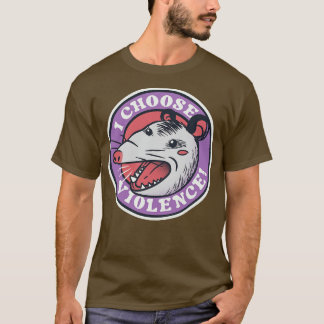 T-shirt Je choisis Violence Skunk Opossum par Tobe Fonseca