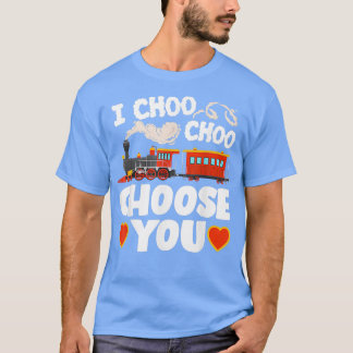 T-shirt Je Choisis Vous Enfants Garçons Train Railroad Lov