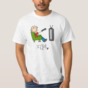 T-shirt Je clique Accro à la télé