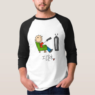 T-shirt Je clique sur la télé addict