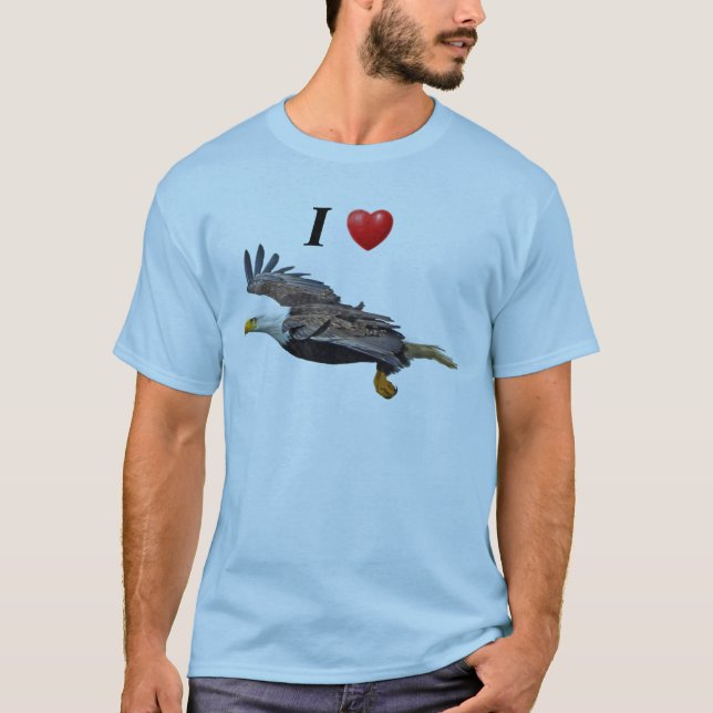 T-shirt Je Coeur Aigles Volant Aigle Volant Chemise (Devant)