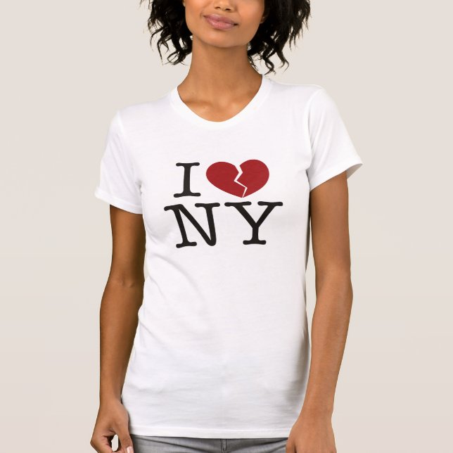 T-shirt Je [coeur brisé] NY (Devant)