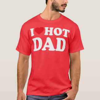 T-shirt Je Coeur Chaud Papa J'Aime Chaud Papa
