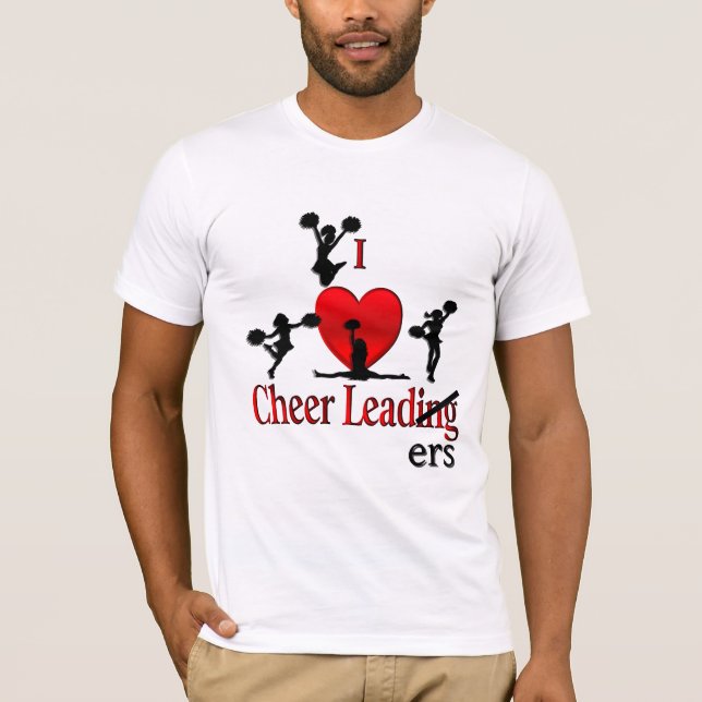 T-shirt Je Coeur Cheerleaders Funny Shirt pour lui (Devant)