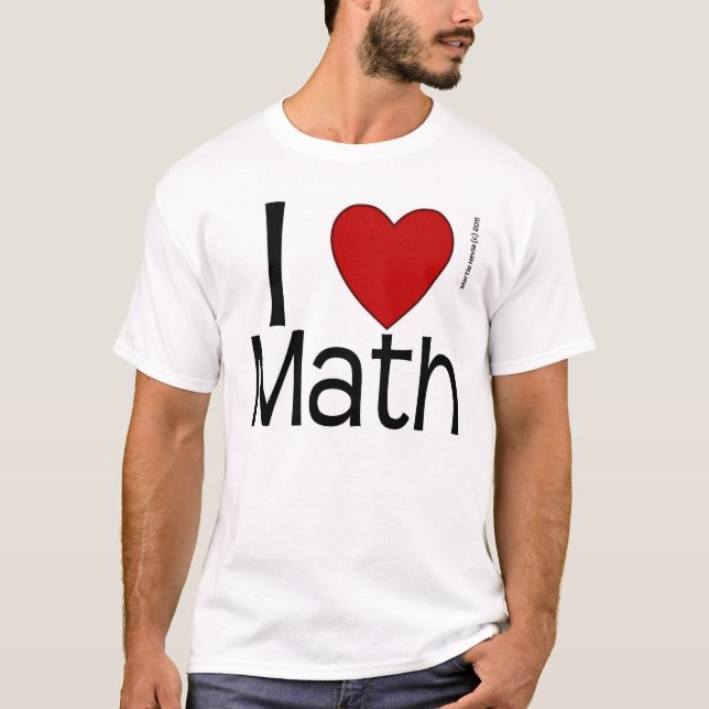 T-shirt Je Coeur Chemise Math (Devant)
