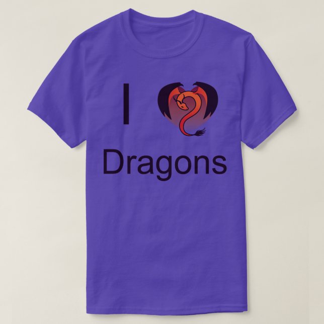 T-shirt Je Coeur Dragons (Design devant)