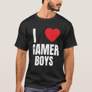 T-shirt Je Coeur Gamer Boys J'Aime Gamer Boys