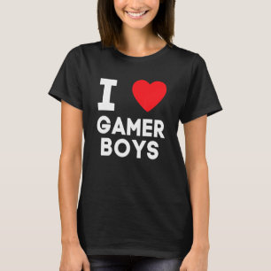 T-shirt Je Coeur Gamer Boys J'Aime Gamer Boys