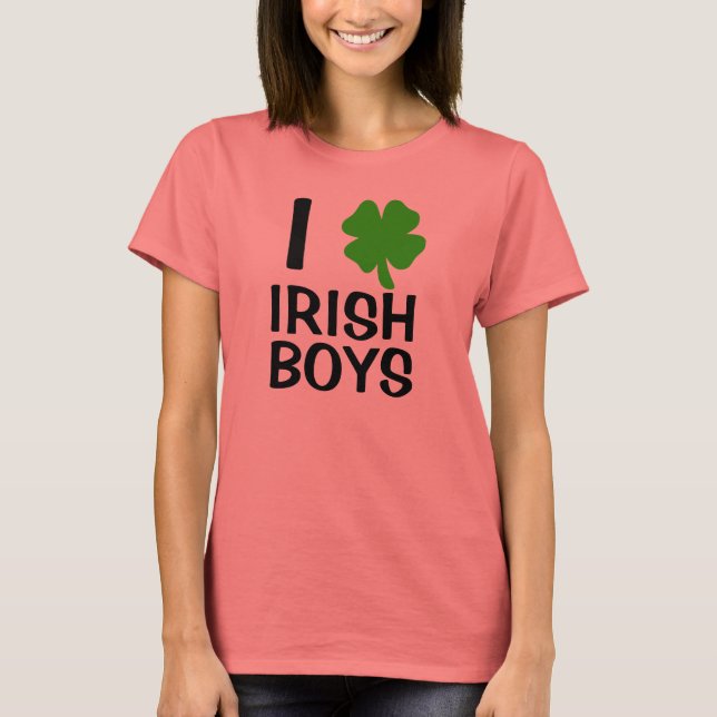 T-shirt Je Coeur Irlandais Garçons (Devant)