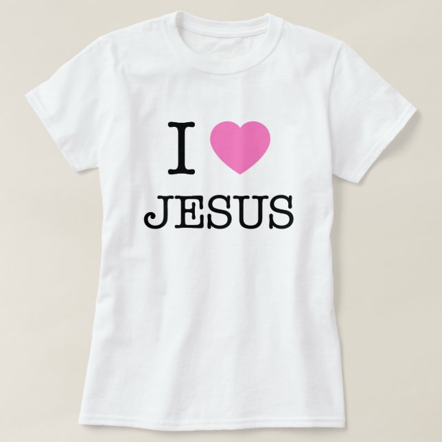T-shirt Je Coeur Jésus (Design devant)