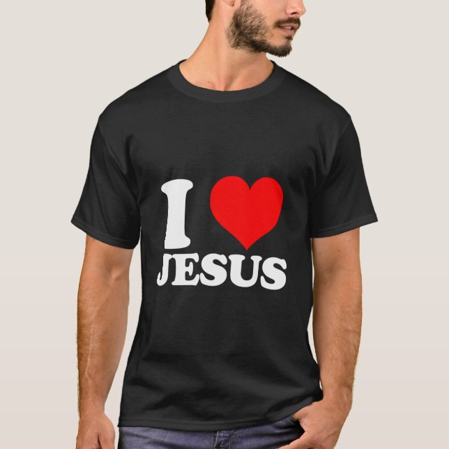 T-shirt Je Coeur Jésus (Devant)