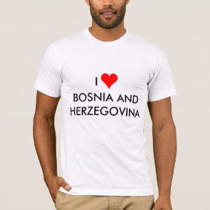 T-shirt je coeur la bosnie-herzégovine
