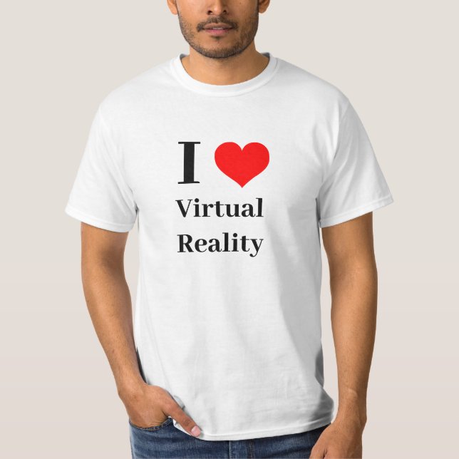 T-shirt Je coeur la réalité virtuelle (Devant)