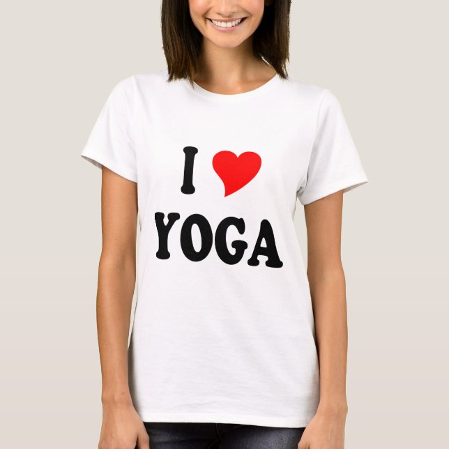 T-shirt Je coeur le yoga (Devant)
