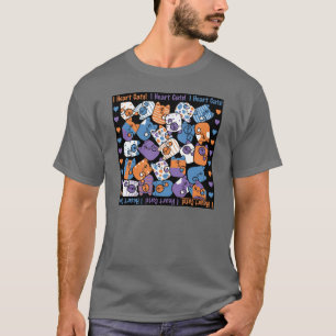 T-shirt Je Coeur Les Chats ! Collage