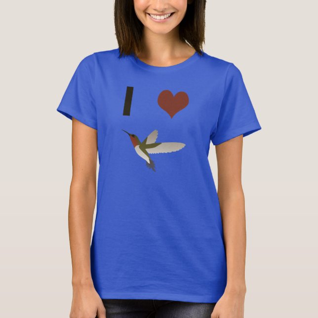 T-shirt Je coeur les colibris (Devant)