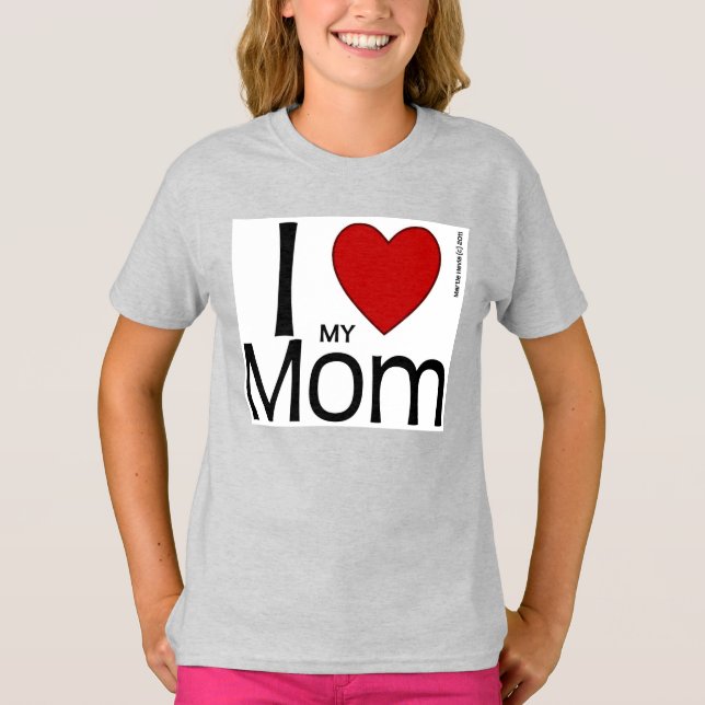 T-shirt Je Coeur Ma Chemise Maman (Devant)