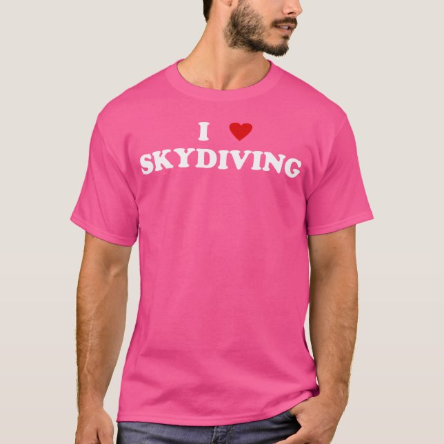 T-shirt Je Coeur Skydiver J'aime Skydiving (Devant)