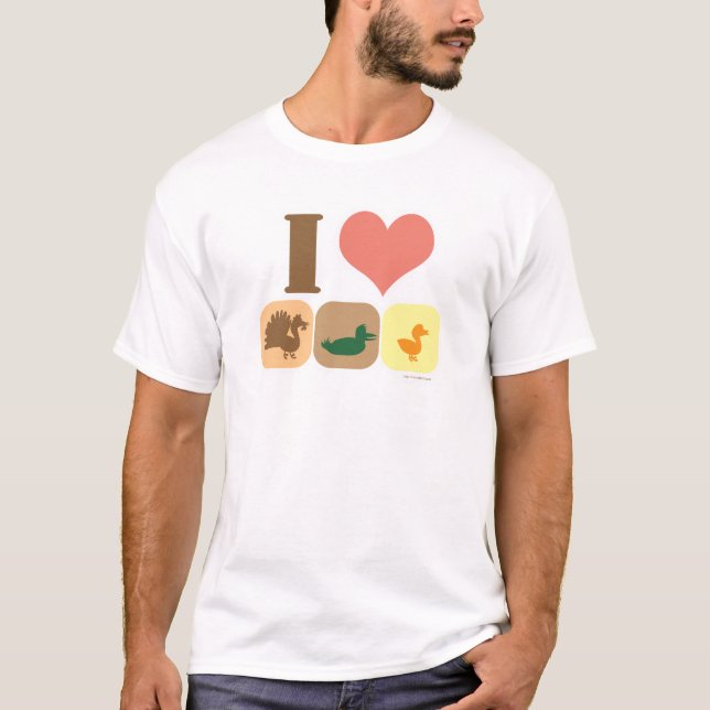 T-shirt Je Coeur Turducken ! (Devant)