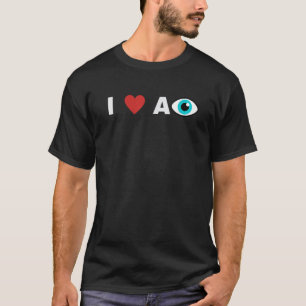 T-shirt Je Coeur Un Oeil Intelligence Artificielle A I AI 