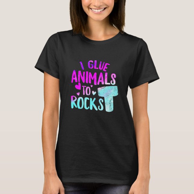 T-shirt Je Colle les animaux aux rochers Aquarist récif de (Devant)