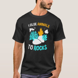 T-shirt Je Colle Les Animaux Vers Les Rochers - Poissons R