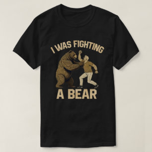 T-shirt Je Combattais Un Ours Drôle Blessure Obtenir Bien
