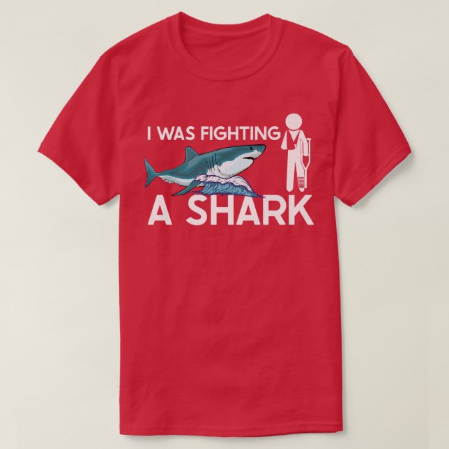 T-shirt Je combattais un requinFunny Shark (Design devant)