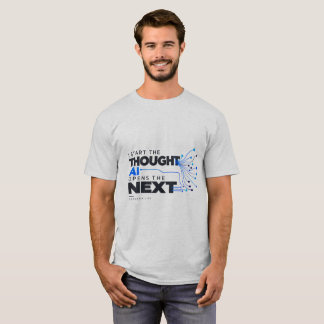 T-shirt JE COMMENCE LA PENSÉE, L'IA OUVRE LA SUITE — Humai