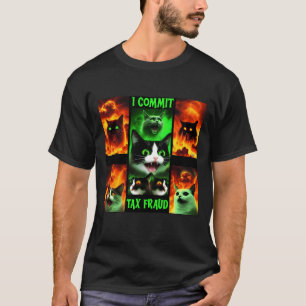 T-shirt Je Commet une Fraude Fiscale Mème Grumpy Cat Graph