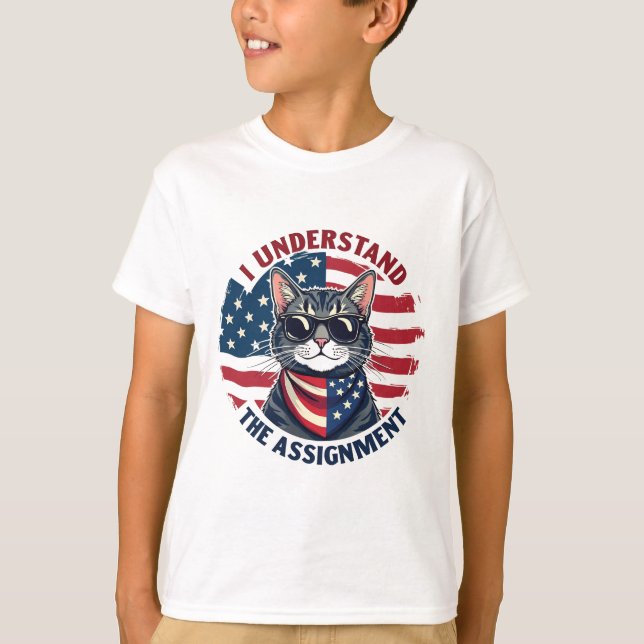 T-shirt Je comprends l'affectation Harris Walz Cat Lady (Devant)