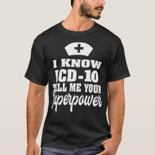 T-shirt Je connais ICD10 Coder Médicale Médicale Vêtements