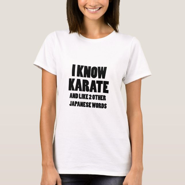 T-shirt Je connais le karaté (Devant)