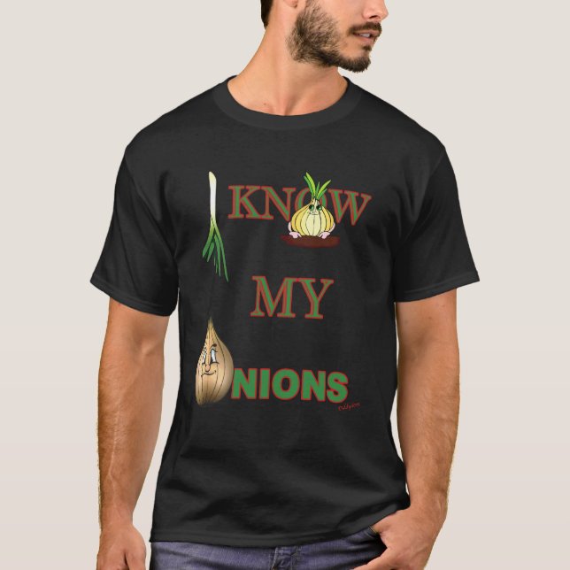 T-shirt Je connais mes oignons drôles (Devant)