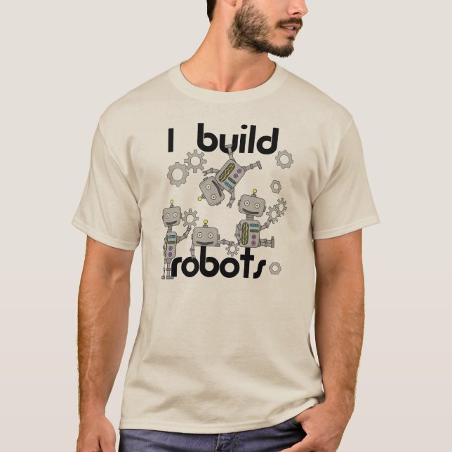 T-shirt Je construis des robots (Devant)
