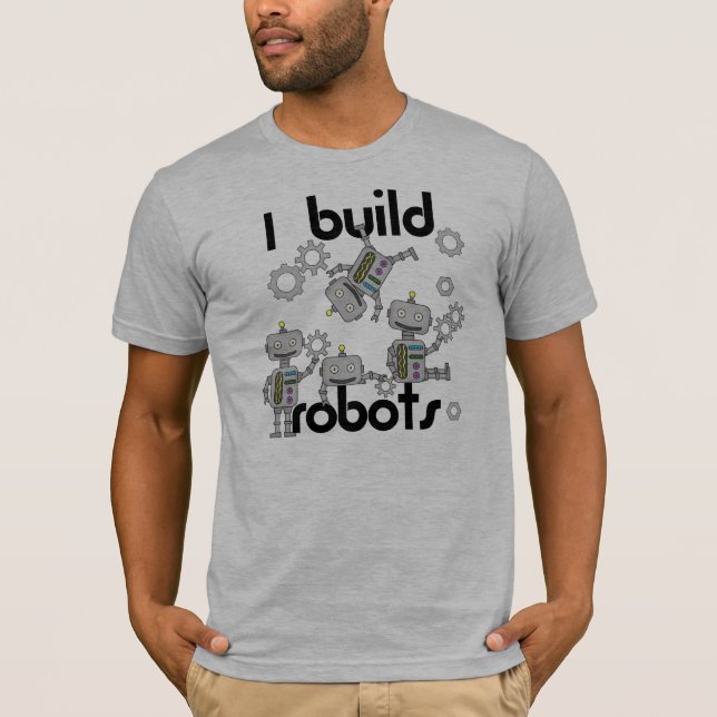 T-shirt Je construis des robots (Devant)