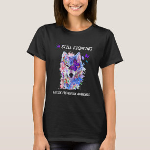 T-shirt Je continue à combattre le suicide des ailes de Se