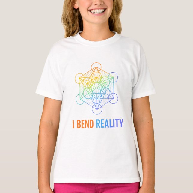 T-shirt Je courbe la réalité – Conception d'énergie de géo (Devant)