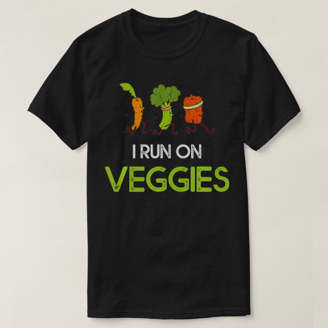 T-shirt Je Coure Sur Légume Végétarien Coureur Drôle Végét (Design devant)