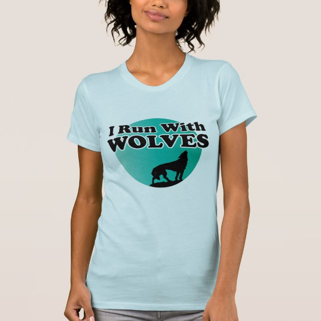 T-shirt Je cours avec des loups (Devant)