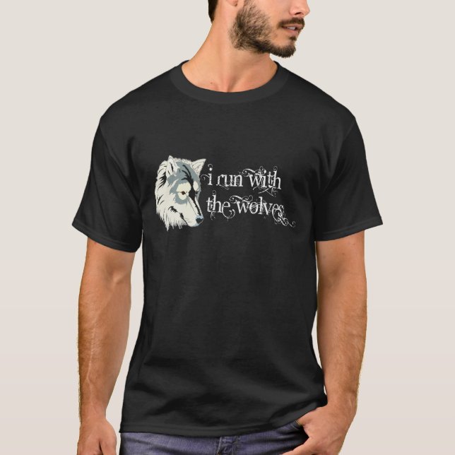 T-shirt Je cours avec les loups -- Vampires (Devant)
